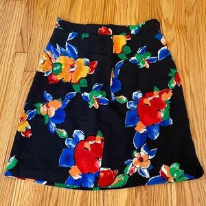 Vintage Beechers Brook High-Waisted Floral Skirt, sz 8
